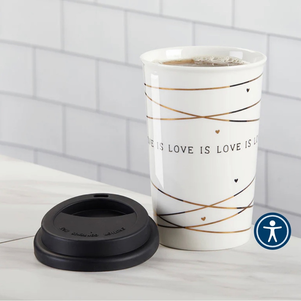 2 Love is Love 15 oz. Ceramic Travel Mugs **2 for price of 1 (12 available)